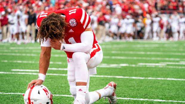 Casey Thompson 2022 Nebraska vs Oklahoma football USATSI_19063170